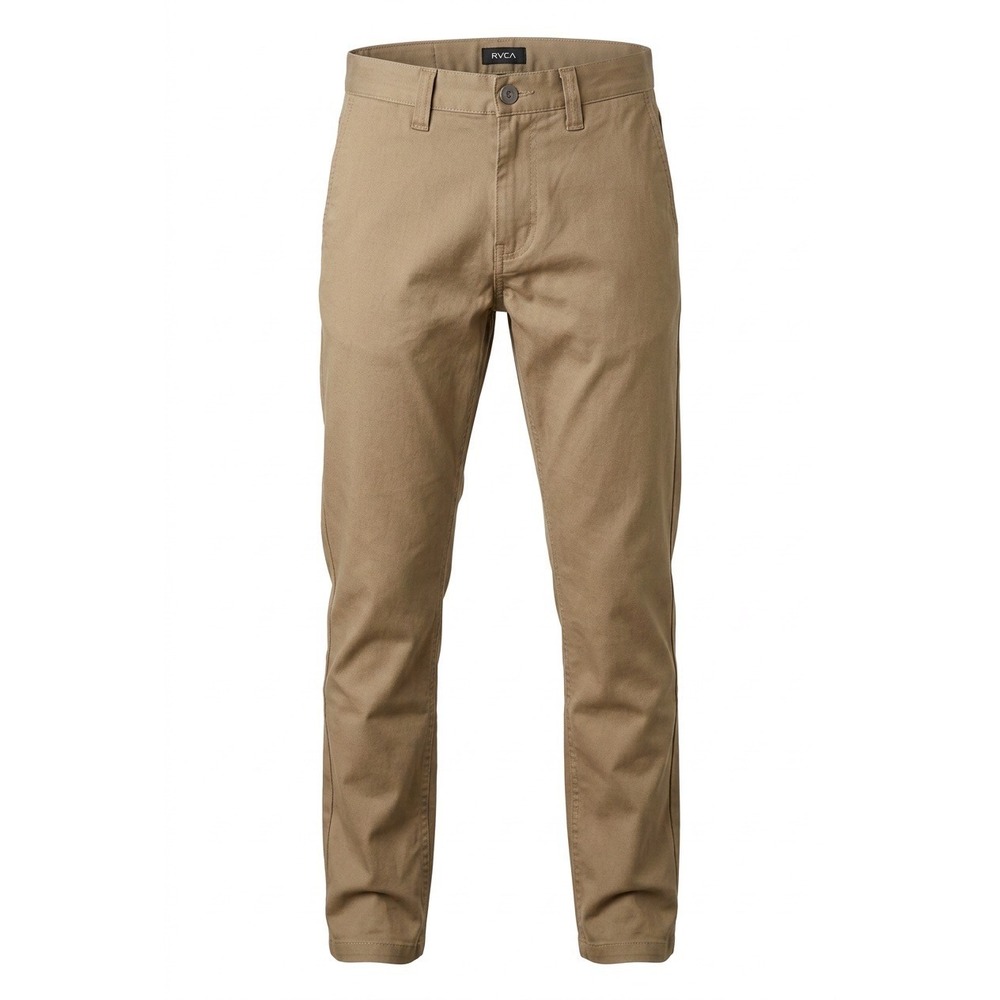 RVCA The Weekend Stretch Pant Mens 28 Dark Khaki Slim Fit Chino AVYNP00224 NEW